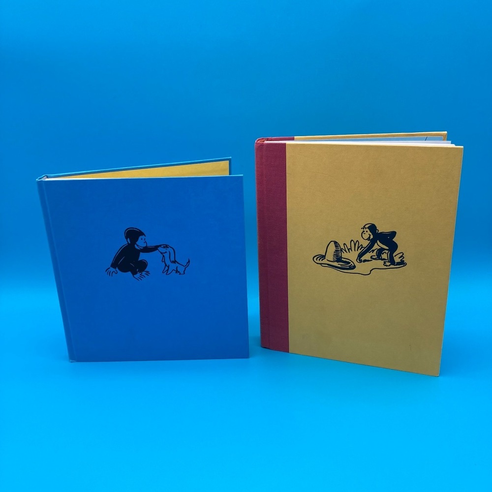 Vtg New Adventures & Complete Adventures of Curious George Hardcover 2 Book Set